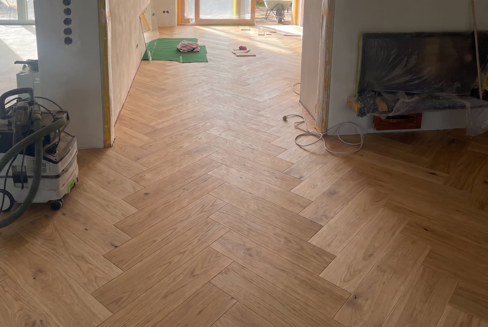 Eiche Sandstone Deluxe, mit KI in den Raum von Aus einem Kundenraum gerechnet