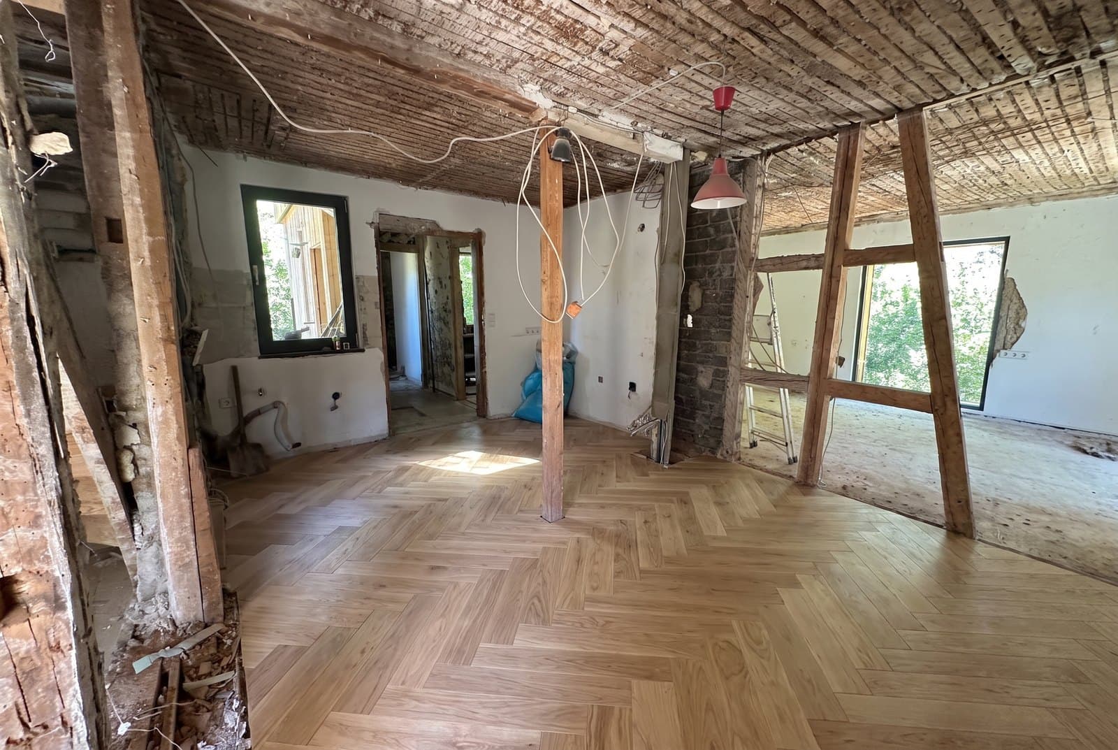 Eiche Sandstone Deluxe, mit KI in den Raum von Aus einem Kundenraum gerechnet