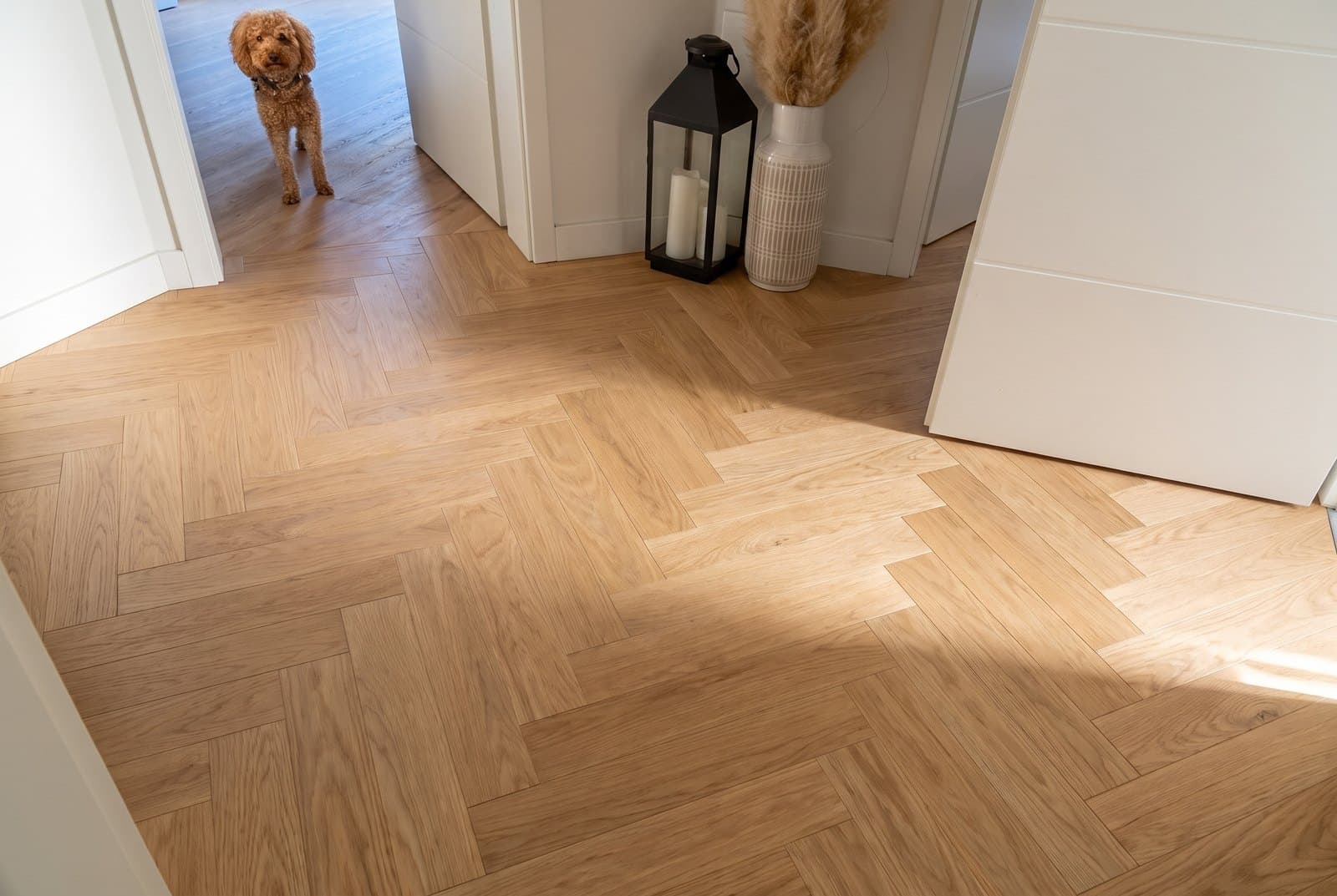 Eiche Sandstone Deluxe, mit KI in den Raum von Aus einem Kundenraum gerechnet